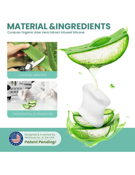 Separadores de Dedos de Gel Welnove - 8 Espaciadores Grande