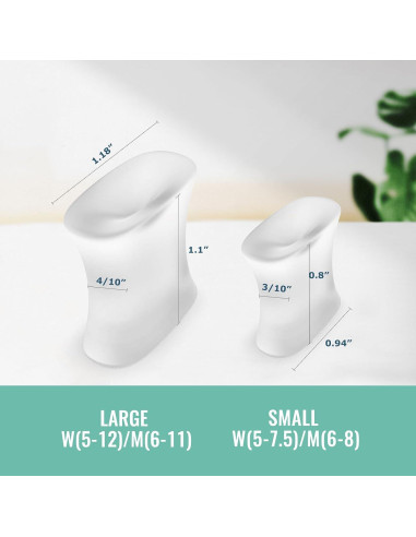 Separadores de Dedos de Gel Welnove - 8 Espaciadores Grande