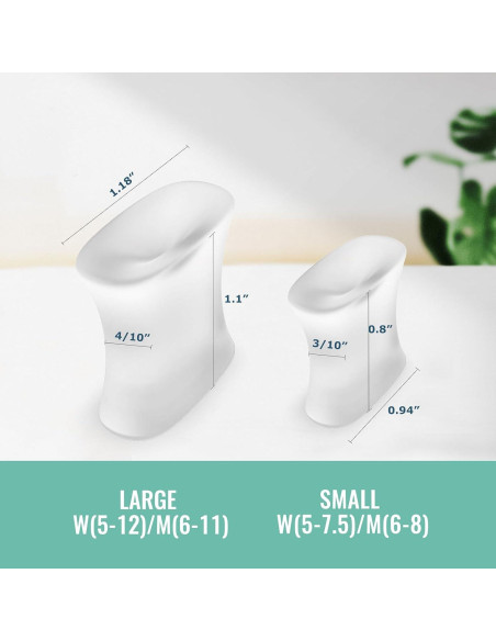 Separadores de Dedos de Gel Welnove - 8 Espaciadores Grande