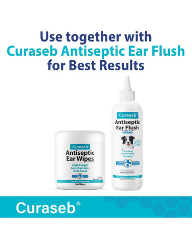 Toallitas para Oídos Curaseb 100 Unidades Gatos y Perros
