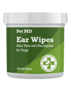 Toallitas Limpiadoras para Oídos de Perro Pet MD - 100 Unidades