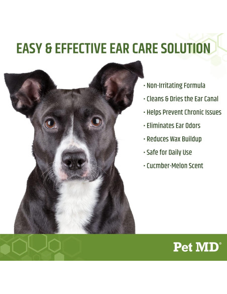 Toallitas Limpiadoras para Oídos de Perro Pet MD - 100 Unidades