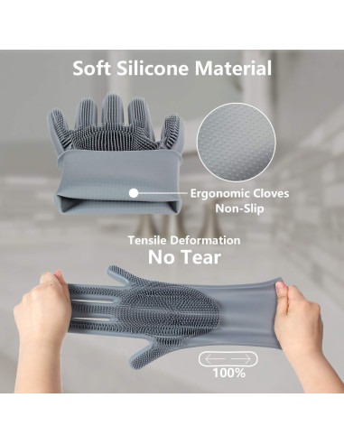 Guantes de Aseo para Mascotas Wenzhou - Silicona 1 Paquete