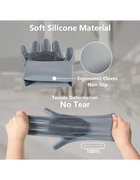 Guantes de Aseo para Mascotas Wenzhou - Silicona 1 Paquete