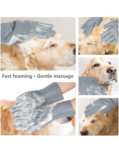 Guantes de Aseo para Mascotas Wenzhou - Silicona 1 Paquete