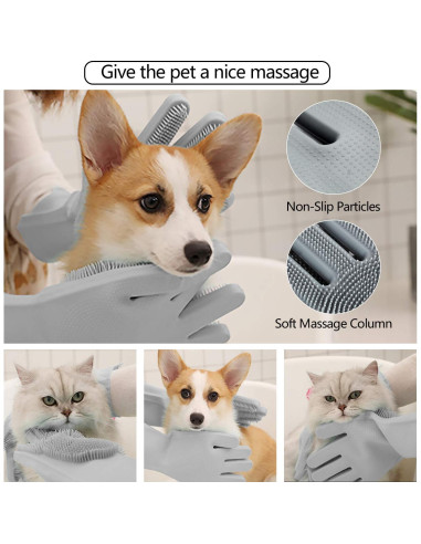 Guantes de Aseo para Mascotas Wenzhou - Silicona 1 Paquete