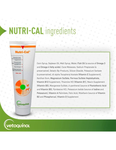 Suplemento Nutricional Vetoquinol Nutri-Cal 120 g para Gatos y Perros