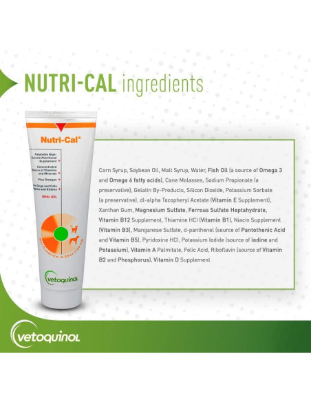 Suplemento Nutricional Vetoquinol Nutri-Cal 120 g para Gatos y Perros