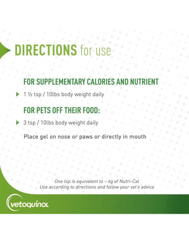 Suplemento Nutricional Vetoquinol Nutri-Cal 120 g para Gatos y Perros