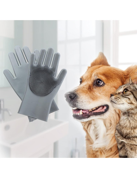 Guantes de Aseo para Mascotas Wenzhou - Silicona 1 Paquete
