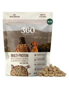 Comida Liofilizada para Perros 360 Nutrición 1 lb Multi-Proteína