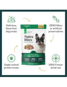 Golosinas Deshidratadas Nutra Bites Hígado de Bisonte 113 g 2