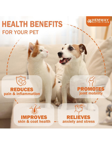 Aceite de Cáñamo Orgánico HEMWAY para Perros y Gatos 168g