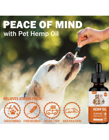 Aceite de Cáñamo Orgánico HEMWAY para Perros y Gatos 168g