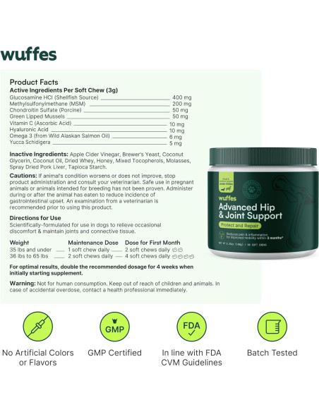 Suplemento Articular Wuffes para Perros Pequeños 60 Masticables