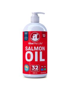 Aceite de Salmón Vital Pet Life 32 oz - Omega 3 para Mascotas