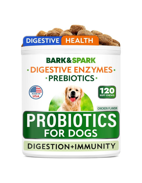Probioticos para Perros Bark&Spark 120Ct Pollo Digestión