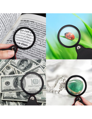 Lupa de Bolsillo Plegable Cobee 10x con Funda Protectora