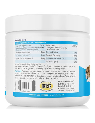 Glandex Vetnique Suplemento Digestivo para Perros 60 Ct