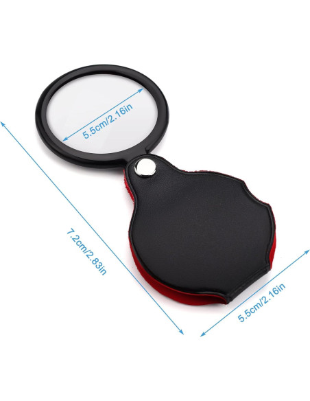 Lupa de Bolsillo Plegable Cobee 10x con Funda Protectora Lupa de Bolsillo Plegable Cobee 10x con Funda Protectora