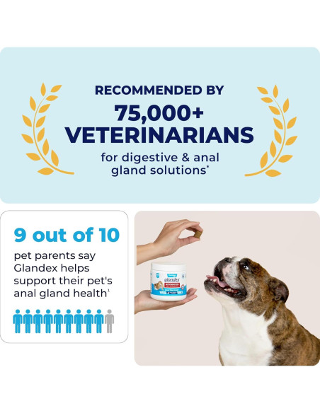 Glandex Vetnique Suplemento Digestivo para Perros 60 Ct