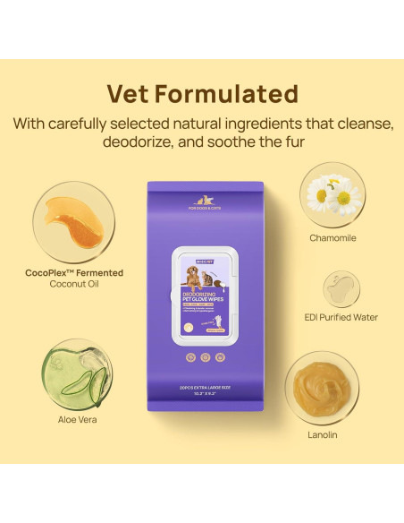 Toallitas de Limpieza HICC PET 20 PCS para Perros y Gatos