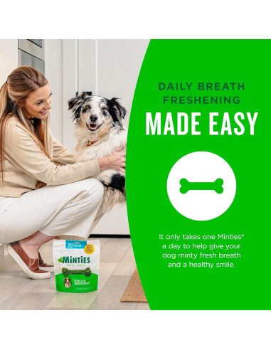 Minties Masticables Dentales para Perros Pequeños 0,45 kg