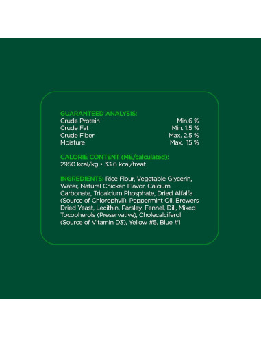 Minties Masticables Dentales para Perros Pequeños 0,45 kg