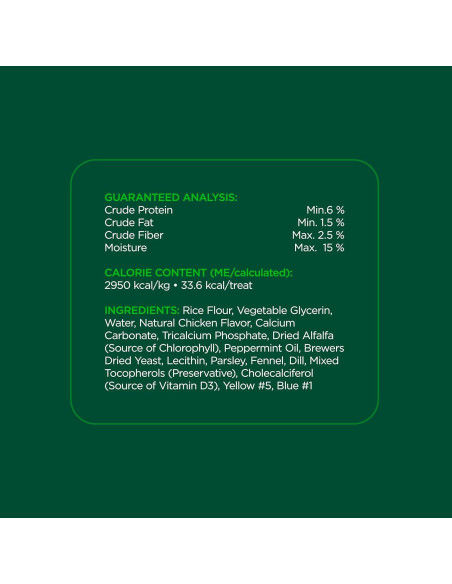 Minties Masticables Dentales para Perros Pequeños 0,45 kg