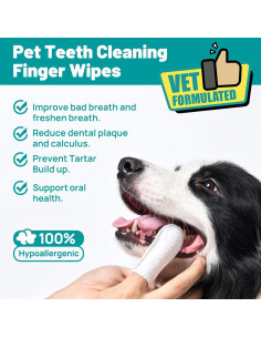 Toallitas Dentales para Perros SmileDenX 50 PCS Sin Fragancia 2