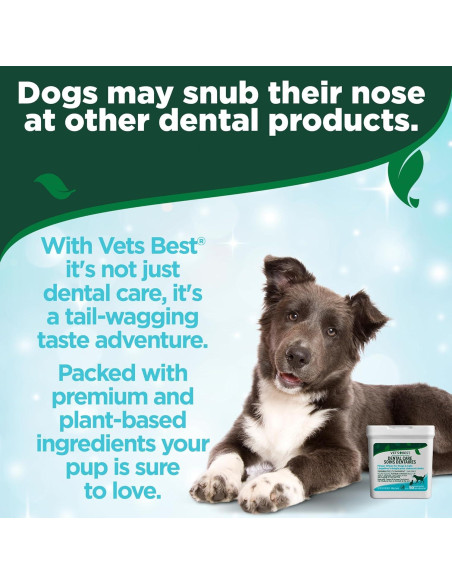 Toallitas Dentales Vet's Best para Perros y Gatos 50 Unidades