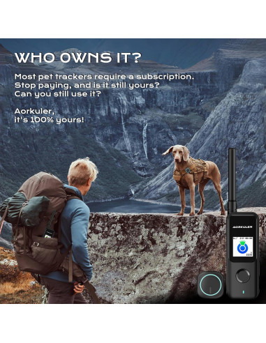 Rastreador GPS para perros Aorkuler 2024, IP67, 5.63 km