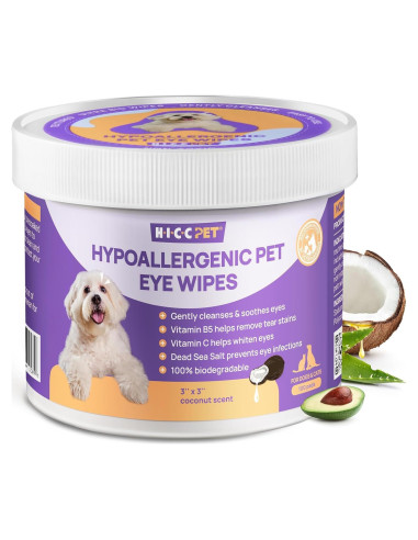 Toallitas para Ojos HICC PET 100pcs - Limpieza Mascotas