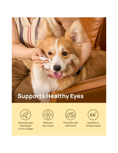 Toallitas para Ojos HICC PET 100pcs - Limpieza Mascotas