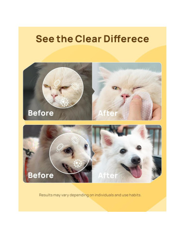 Toallitas para Ojos HICC PET 100pcs - Limpieza Mascotas