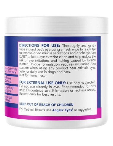 Toallitas Oculares Hipoalergénicas Angels' Eyes 100 Unidades