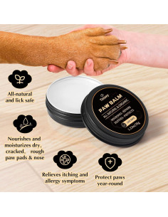 Bálsamo Natural para Patas de Perro Tinioey 2 Paquetes 2