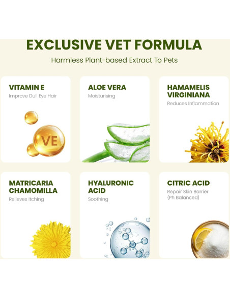 Toallitas para Ojos PawSono 100 PCS Hipoalergénicas