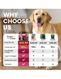Suplemento de Glucosamina BuddyCheer para Perros 180 Chews 2