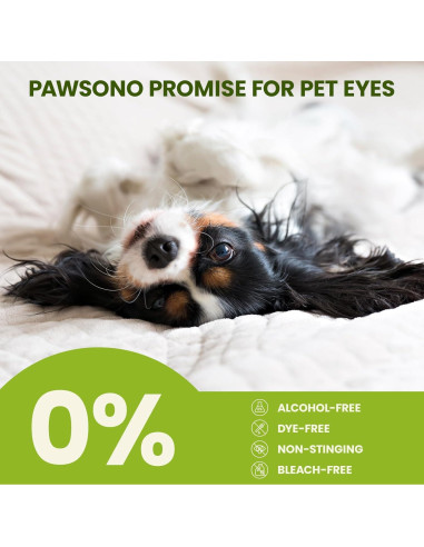 Toallitas para Ojos PawSono 100 PCS Hipoalergénicas