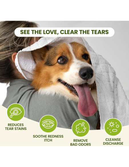 Toallitas para Ojos PawSono 100 PCS Hipoalergénicas