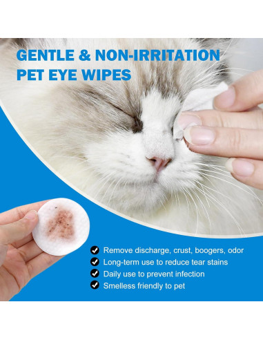 300 Toallitas Biodegradables OPULA para Ojos de Mascotas