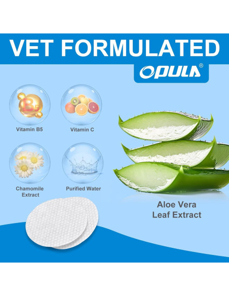 300 Toallitas Biodegradables OPULA para Ojos de Mascotas