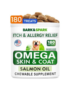 BARK&SPARK Omega 3 para Perros 180 Golosinas Salud Piel