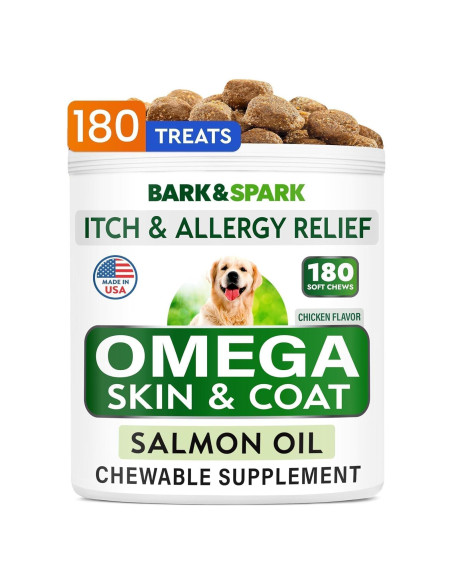 BARK&SPARK Omega 3 para Perros 180 Golosinas Salud Piel