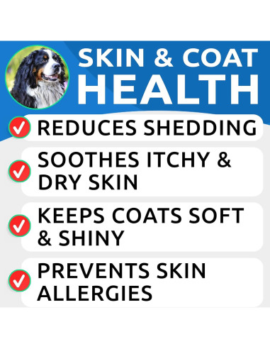 BARK&SPARK Omega 3 para Perros 180 Golosinas Salud Piel