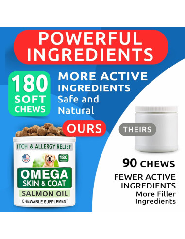 BARK&SPARK Omega 3 para Perros 180 Golosinas Salud Piel