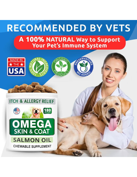 BARK&SPARK Omega 3 para Perros 180 Golosinas Salud Piel