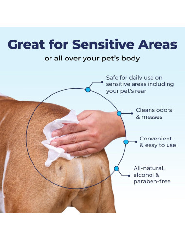 Toallitas Glandex para Perros Vetnique 75 Unidades