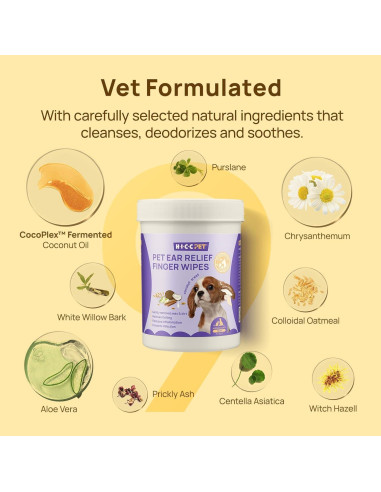 Toallitas para Oídos HICC PET 50 Unidades Aroma Coco